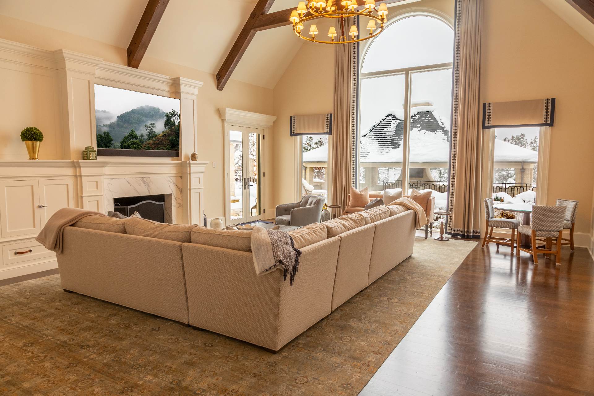 Denver living room with daylight and motorized shading