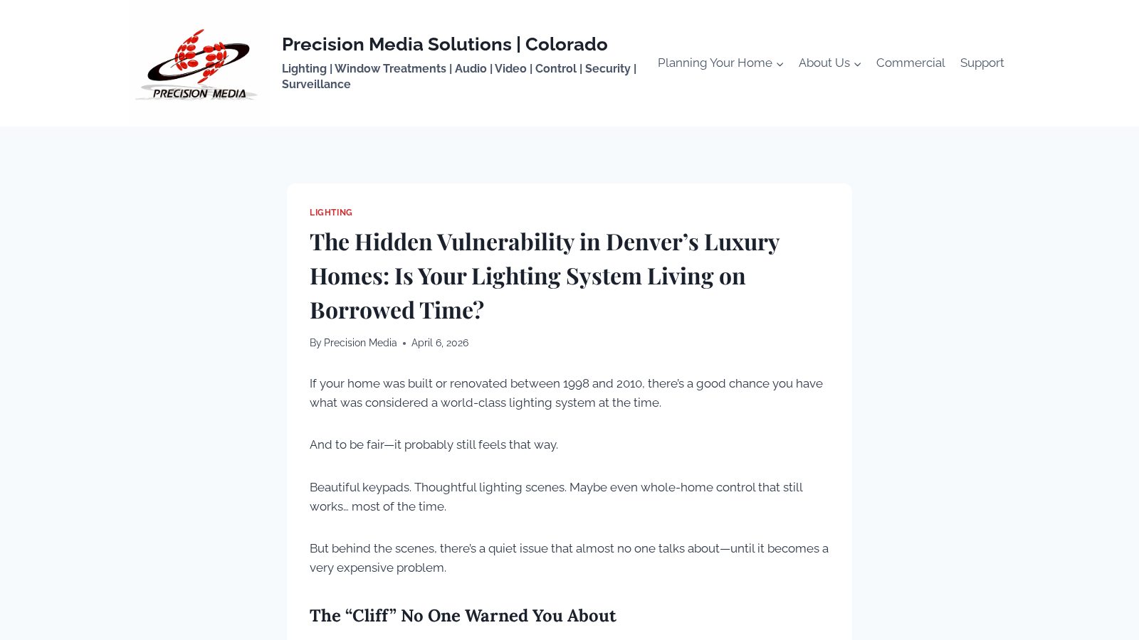 The Hidden Vulnerability in Denver’s Luxury Homes: Is Your Lighting System Living on Borrowed Time?