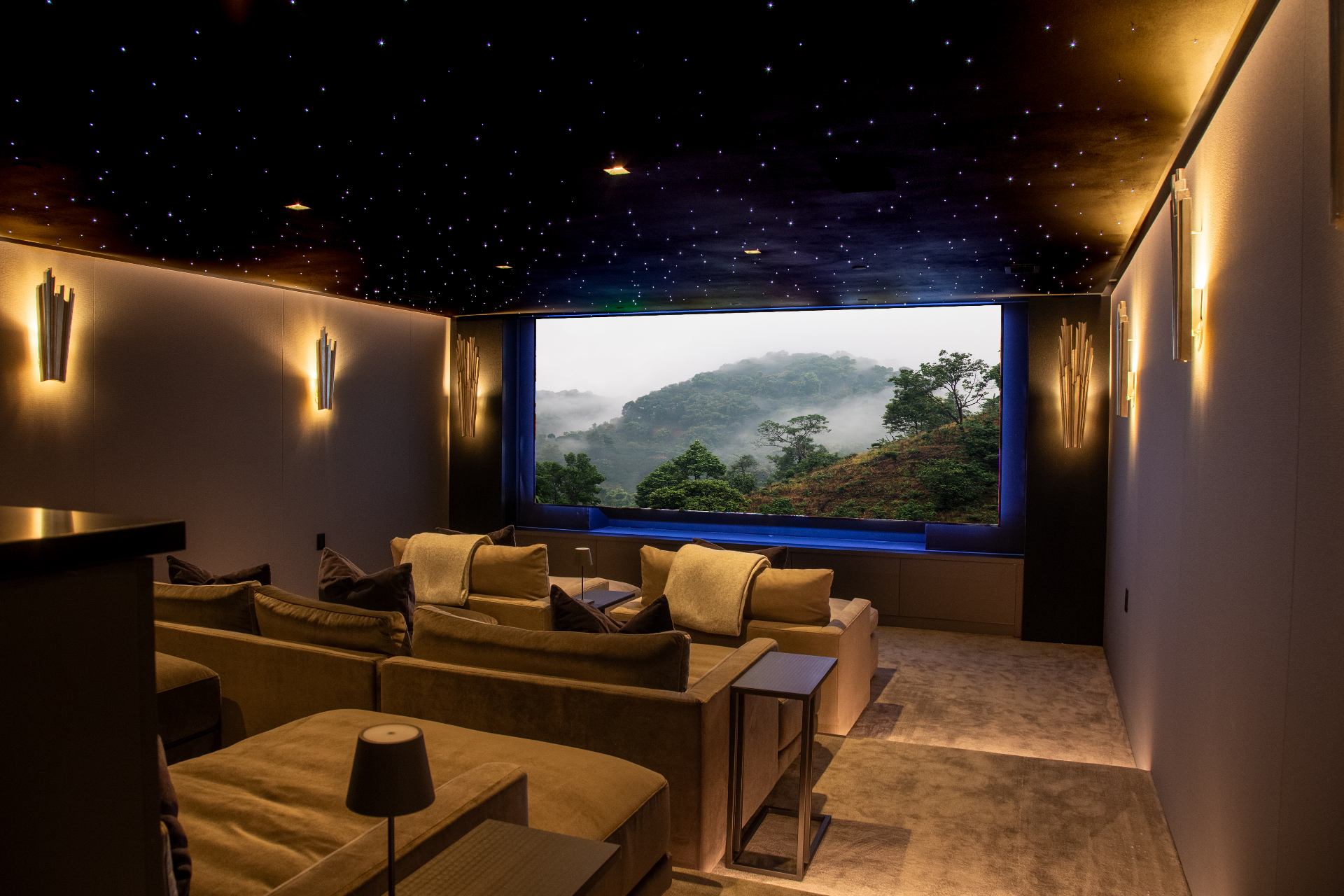 Dedicated home theater running a Kaleidescape movie server